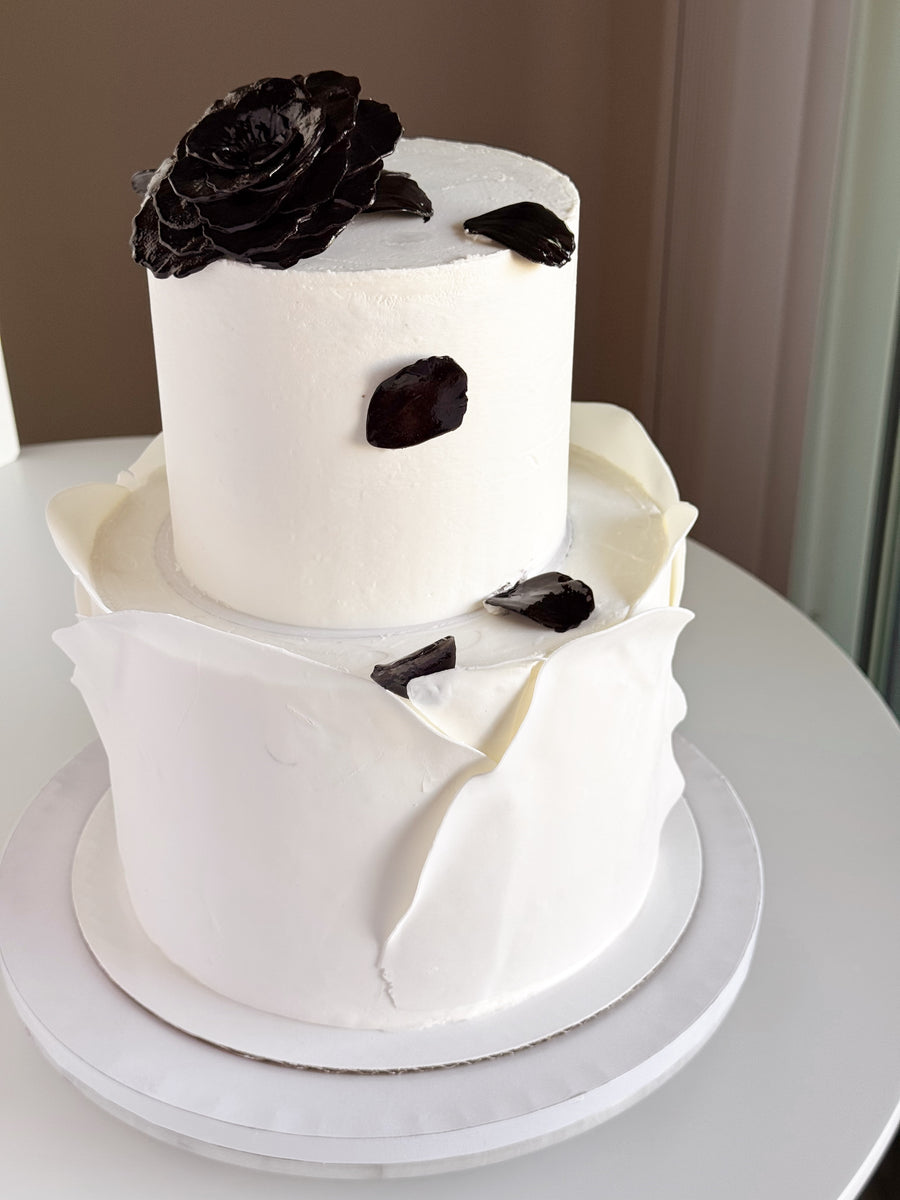 Black Rose wedding cake