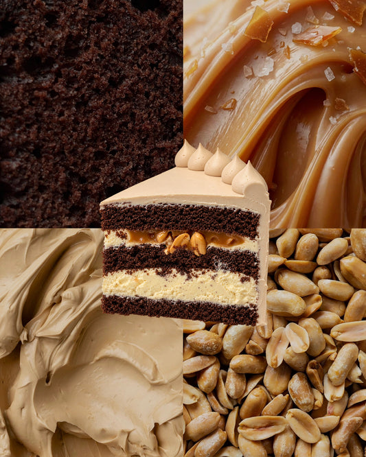 Chocolate Cheesecake, Caramel & Peanut