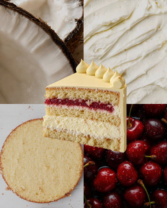 Coconut Cheesecake & Tart Cherry